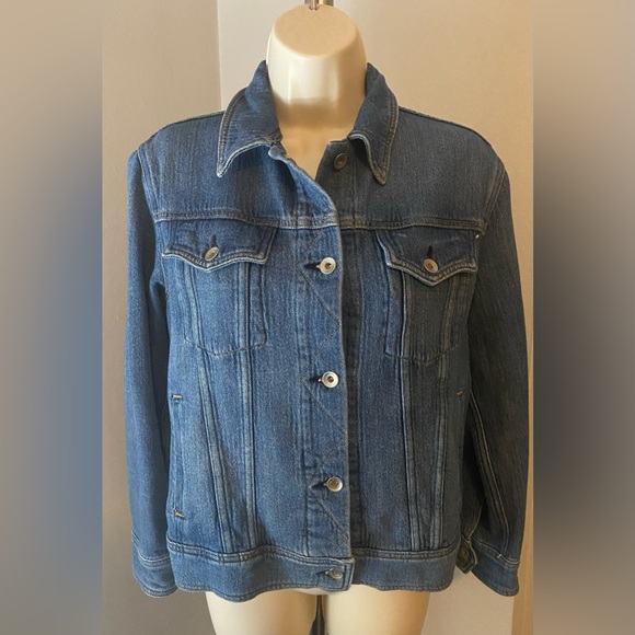 NWOT Rag & Bone Oversized Denim Trucker Jacket “Cozy”Blue XS - Picture 3 of 7